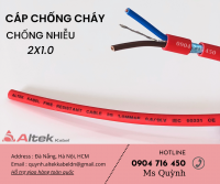Cáp chống cháy 2C x 1.0/1.5/2.5mm chống nhiễu Đà Nẵng, Hồ Chí Minh, Hà Nội