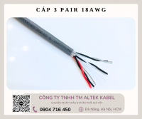 Phân phối cáp 18 AWG 3 Pair Altek Kabel tại Đà Nẵng, Hà Nội, Hồ Chí Minh
