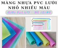 Cuộn nhựa pvc lưới nhỏ nhiều màu sợi polyester chất lượng