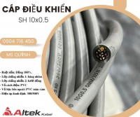 Cáp điều khiển có lưới chống nhiễu Altek Kabel 10x0.5mm