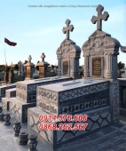 Hà Nam 05 mộ đạo thiên chúa bằng đá bán, lăng mộ nghĩa trang công giáo