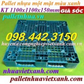Pallet nhựa 1100x1100x150mm màu xanh dương giá rẻ