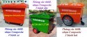 Sản xuất thùng rác 660L, xe đẩy rác 660L, xe gom rác 660L nhựa composite giá cực