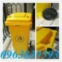 Giá thùng rác nhựa 120L màu vàng - Call: 0963.839.593 Thanh Loan