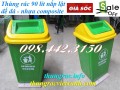 Thùng rác 90 lít nắp lật nhựa composite giá siêu cạnh tranh call 0984423150