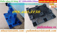 Pallet nhựa kê hàng 1000x600x100mm giá rẻ, siêu cạnh tranh call 0984423150 Huyền