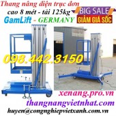Thang nâng điện trục đơn cao 8 mét - 125kg GTWY8-100 hàng có sẵn giá siêu rẻ
