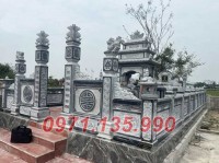 Tiền Giang Mẫu khuôn viên lăng mộ đá xanh rêu đẹp bán tại Tiền Giang, gia đình d