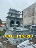 99- Mẫu mộ đá đôi đẹp bán tại Hưng Yên - mộ đôi bằng đá xanh