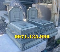 60- Mộ đá đôi chôn tươi đẹp bán tại Trà Vinh - mộ đá an táng 1 lần