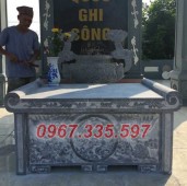 76 mẫu bàn lễ đá nghĩa trang đẹp bán tại Quảng Ngãi - Mẫu bàn lễ bằng đá xanh rê