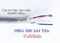 Cáp tín hiệu vặn xoắn 2P22AWG dùng trong hệ thống âm thanh