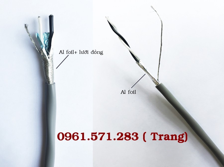 Cáp tín hiệu 22awg 2 lõi vặn xoắn có lớp chống nhiễu kép-image-3